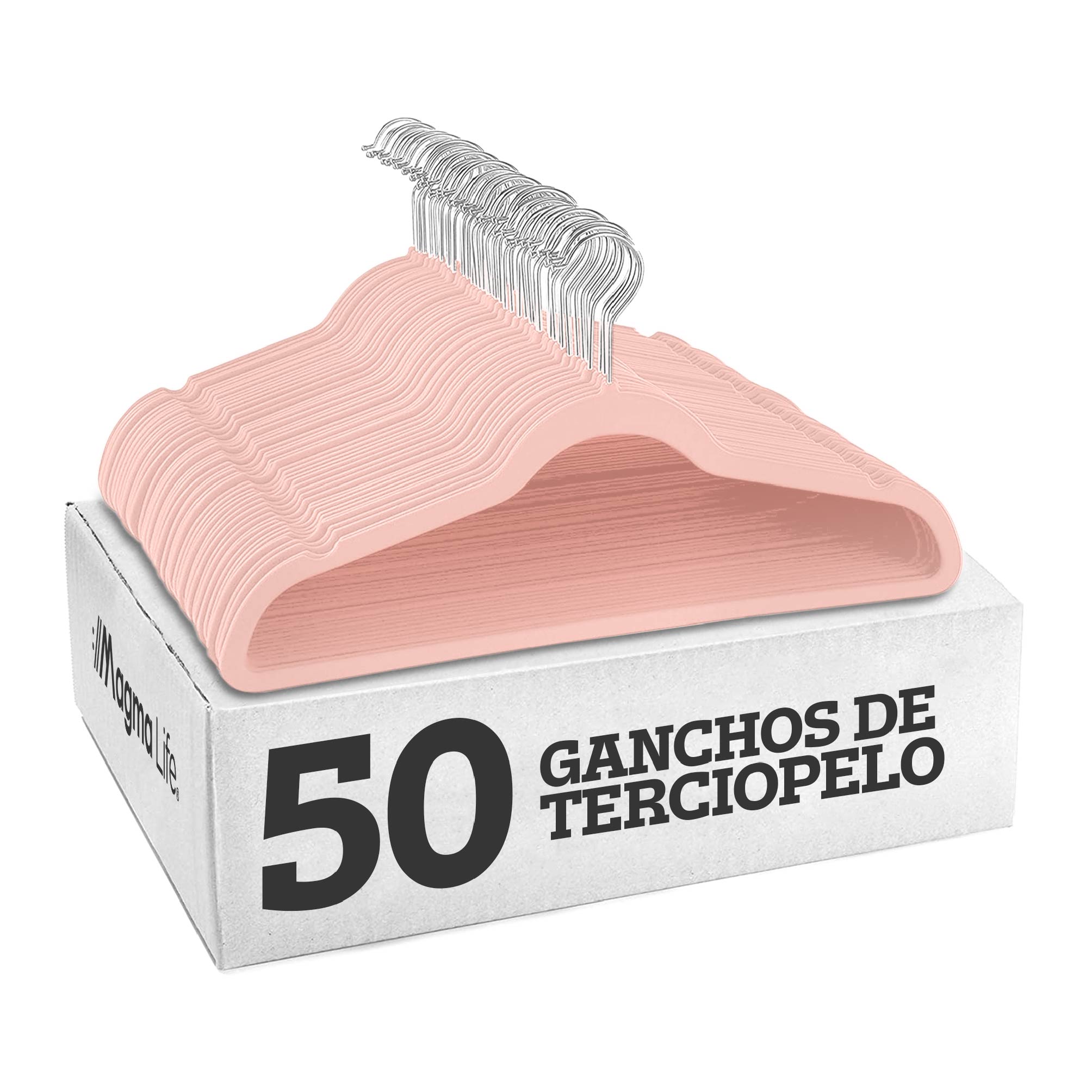 Foto 9 pulgar | Magmalife 50 Ganchos Para Ropa De Terciopelo, Gancho Plateado Giratorio De 360 Grados, Adecuado Para Todo Tipo De R