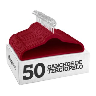 Foto 8 | Magmalife 50 Ganchos Para Ropa De Terciopelo, Gancho Plateado Giratorio De 360 Grados, Adecuado Para Todo Tipo