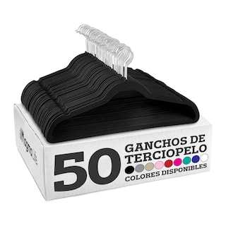 Foto 1 | Magmalife 50 Ganchos Para Ropa De Terciopelo, Gancho Plateado Giratorio De 360 Grados, Adecuado Para Todo Tipo De