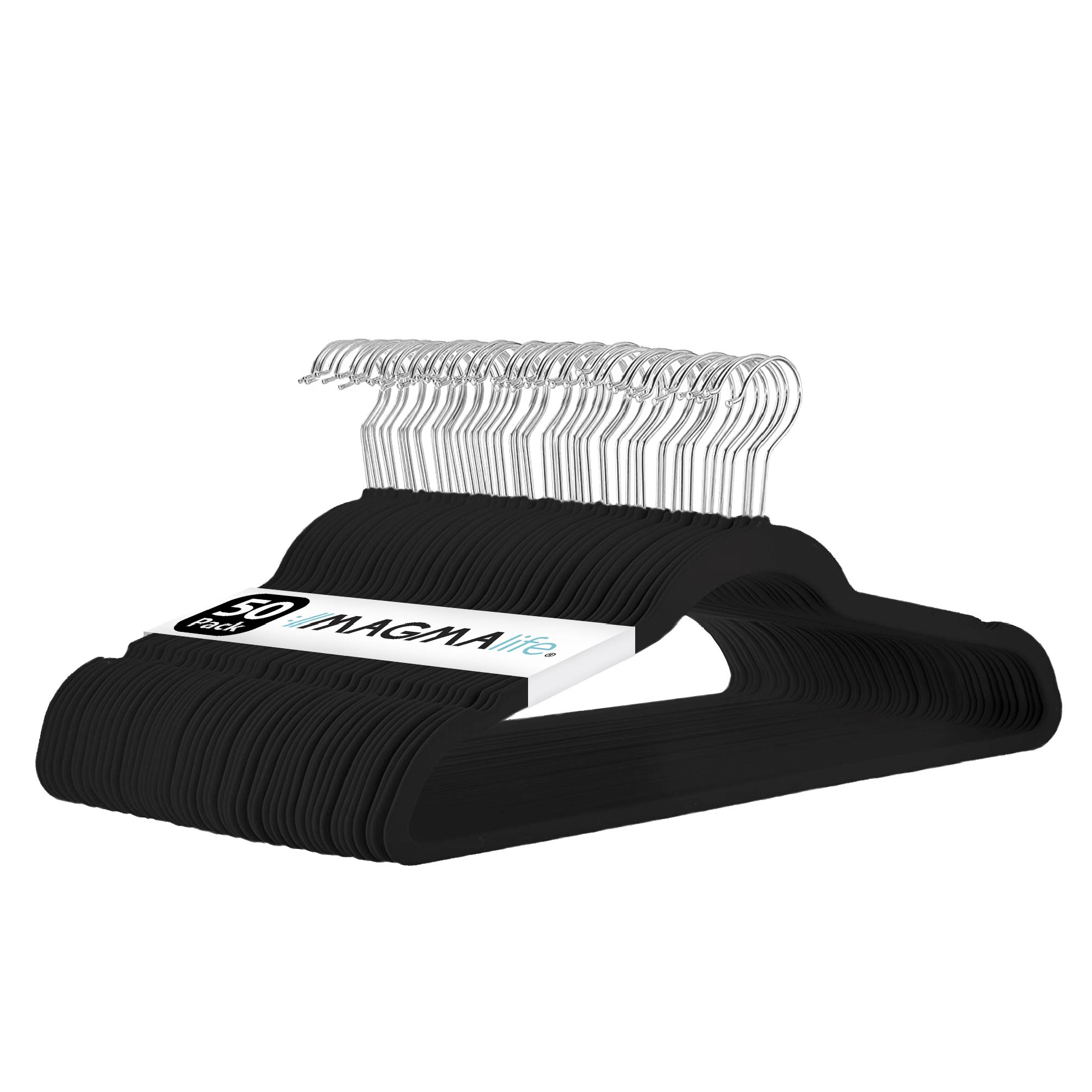 Foto 7 pulgar | Magmalife 50 Ganchos Para Ropa De Terciopelo, Gancho Plateado Giratorio De 360 Grados, Adecuado Para Todo Tipo De