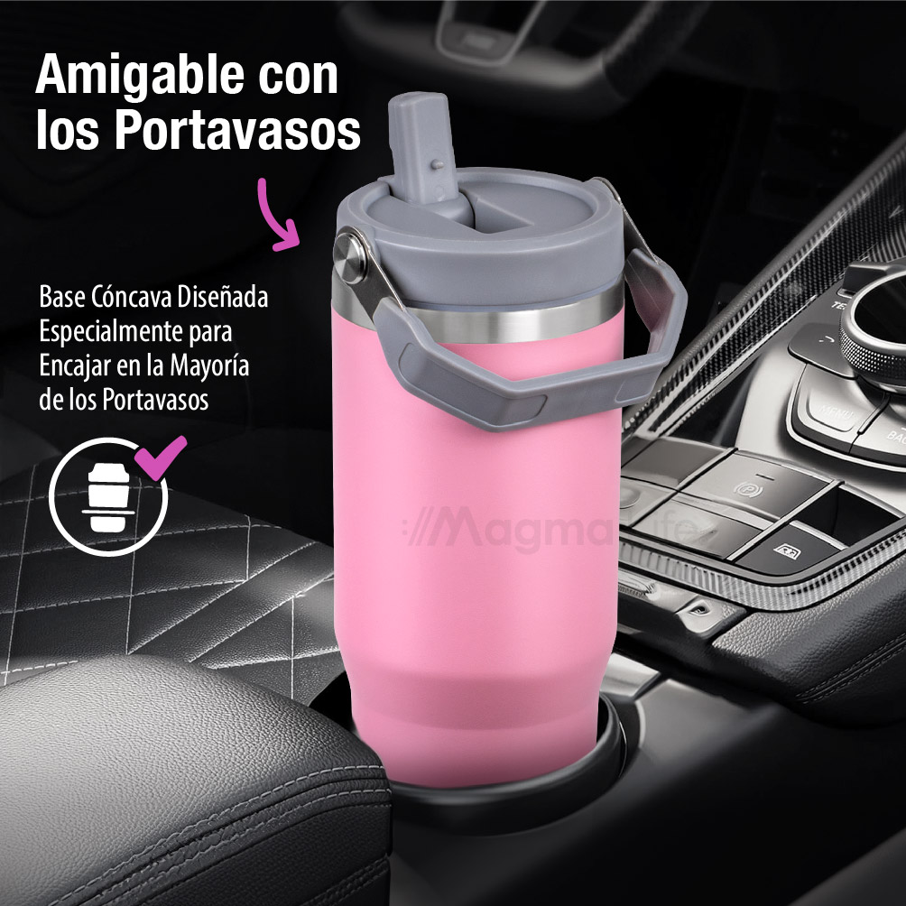 Foto 5 | Magma Life Termo De Acero Inoxidable Premium 890ml (30oz) Mantiene Bebidas Calientes O Frías Mas Horas, Térmica (rosa)