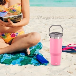 Foto 8 | Magma Life Termo De Acero Inoxidable Premium 890ml (30oz) Mantiene Bebidas Calientes O Frías Mas Horas, Térmica (rosa)