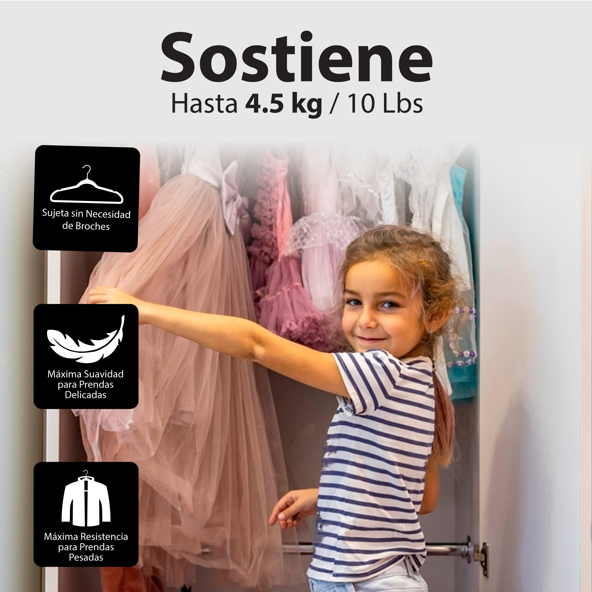 Foto 8 pulgar | Magmalife 50 Ganchos De Terciopelo Para Ropa Infantil, Gancho Plateado Giratorio De 360 Grados, Adecuado Para Tod