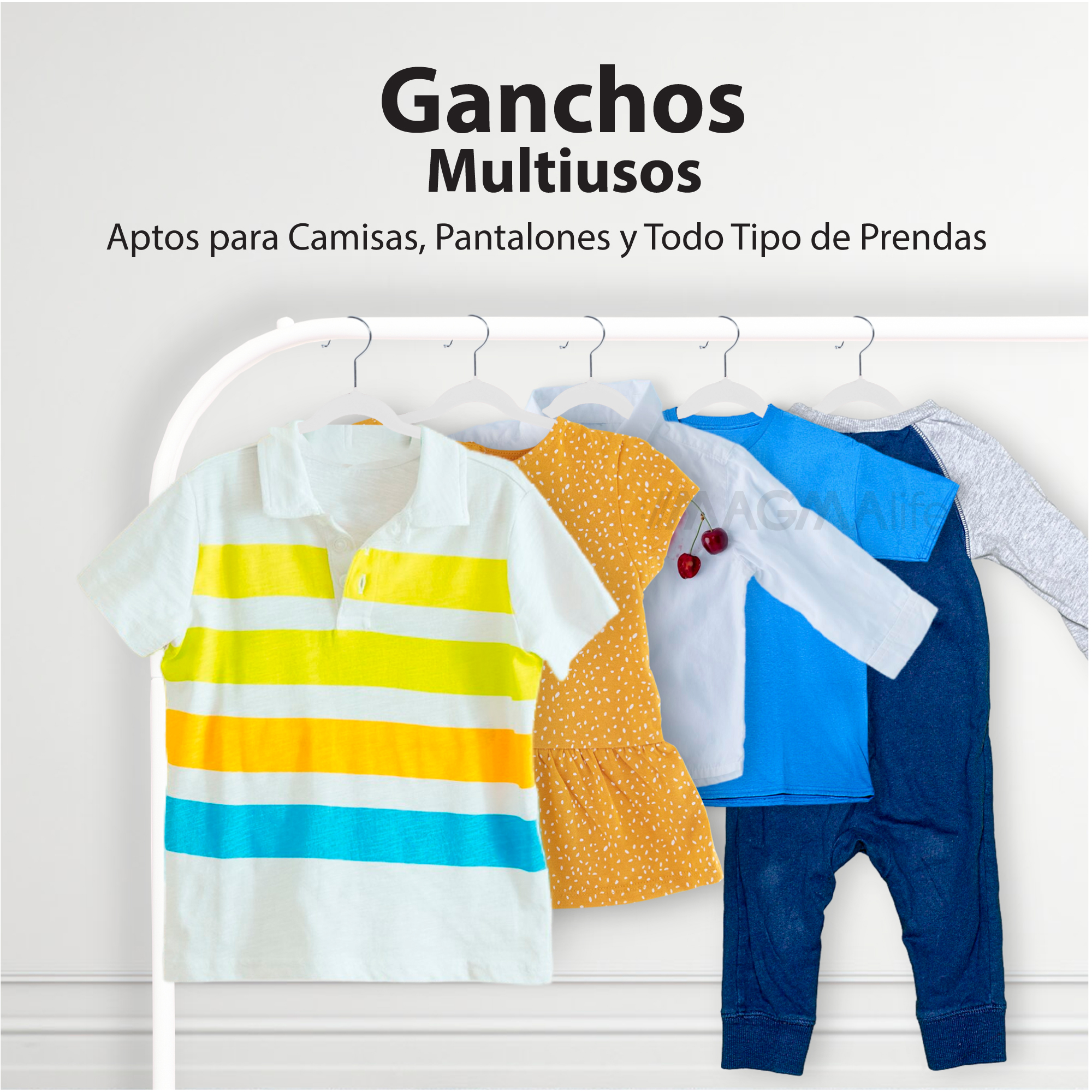 Foto 6 pulgar | Magmalife 50 Ganchos De Terciopelo Para Ropa Infantil, Gancho Plateado Giratorio De 360 Grados, Adecuado Para Tod