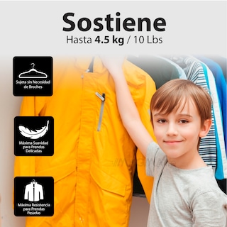 Foto 3 | Magmalife 50 Ganchos De Terciopelo Para Ropa Infantil, Gancho Plateado Giratorio De 360 Grados, Adecuado Para Tod