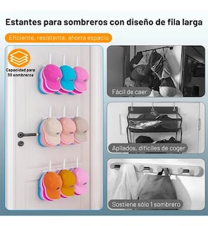 Foto 2 | Organizador Xtellar Sombreros 2pk Gancho Organizador De Gorras