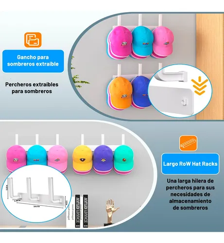 Foto 4 pulgar | Organizador Xtellar Sombreros 2pk Gancho Organizador De Gorras