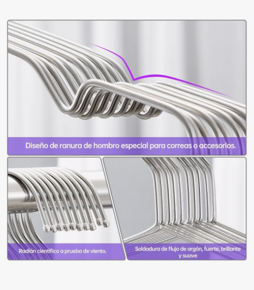Foto 3 pulgar | Ganchos Para La Camisola Pack De 50 Unidades Color Plateado