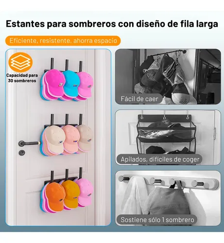 Foto 3 pulgar | Organizador Xtellar Sombreros 2pk Gancho Organizador De Gorras