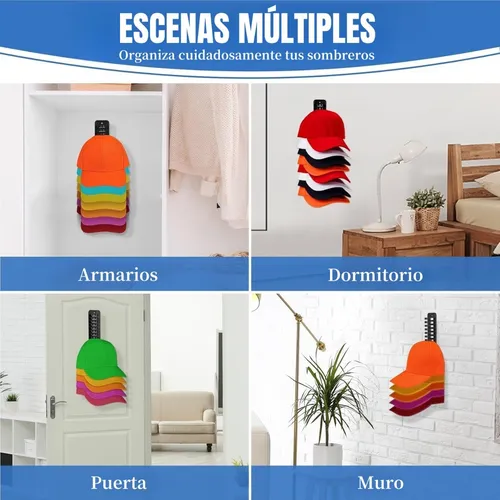 Foto 4 pulgar | Perchero Xtellar Para Pared, Organizador De Almacenamiento De Gorras