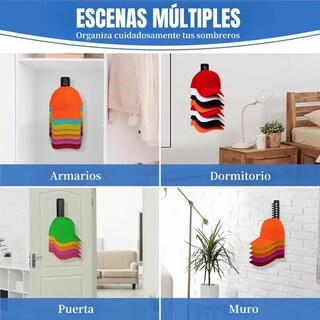 Foto 3 | Perchero Xtellar Para Pared, Organizador De Almacenamiento De Gorras
