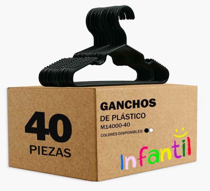 Foto 2 pulgar | Ganchos de Ropa 40 Piezas