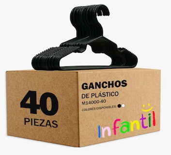 Foto 1 | Ganchos de Ropa 40 Piezas