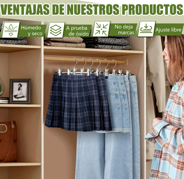 Foto 4 pulgar | Xtellar: Juego De 20 Ganchos Multiusos Premium Con Pinzas Para Pantalones Y Ropa
