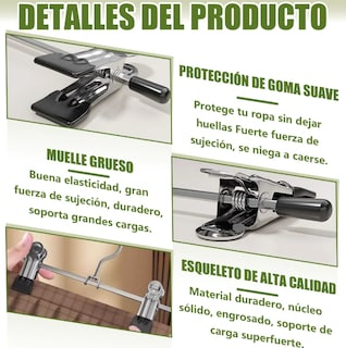 Foto 4 | Xtellar: Juego De 20 Ganchos Multiusos Premium Con Pinzas Para Pantalones Y Ropa