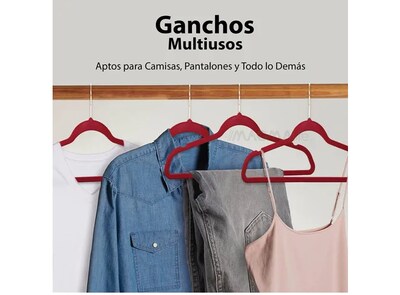 Foto 5 | Ganchos Xtellar Para Ropa De Terciopelo Premium - 50 Unidades - Diseño Dorado Giratorio De 360°, Antideslizant