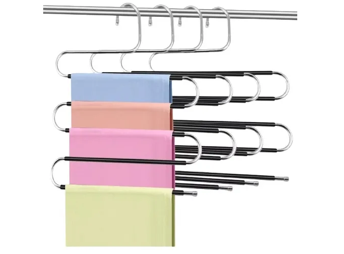 Foto 1 | Xtellar Set De 4 Ganchos Multiuso De Acero Inoxidable Para Pantalones De 5 Capas