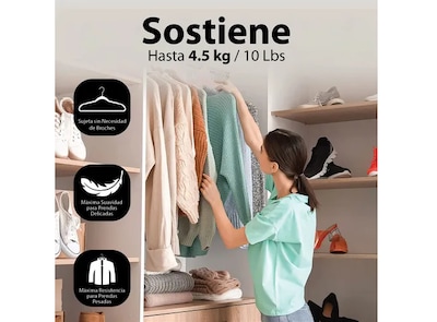 Foto 4 | Ganchos Xtellar Para Ropa De Terciopelo Premium - 50 Unidades - Diseño Dorado Giratorio De 360°, Antideslizant