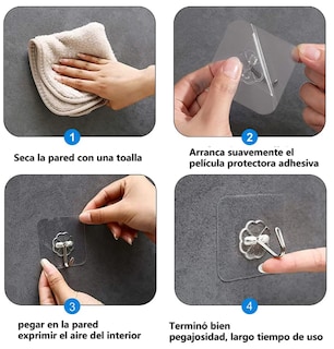 Foto 3 | Xtellar - Set De 60 Ganchos Autoadhesivos, Versátiles E Impermeables De Diseño Elegante