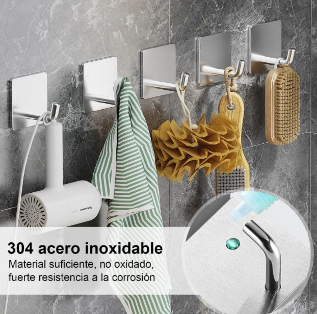 Foto 4 pulgar | Xtellar Gancho Adhesivo Premium De Acero Inoxidable Para Toallas Y Más - Pack De 12