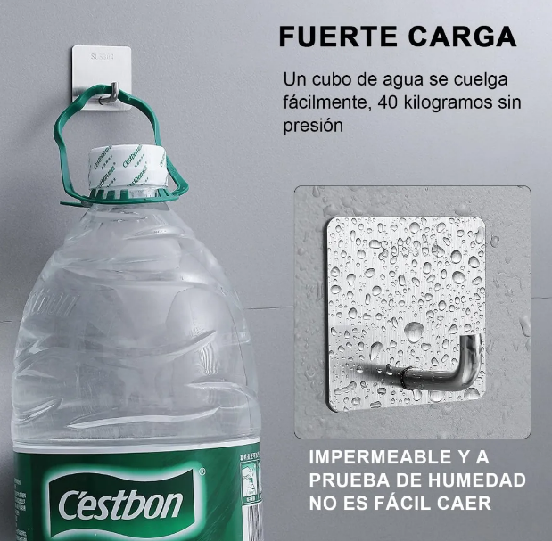 Foto 5 pulgar | Xtellar Gancho Adhesivo Premium De Acero Inoxidable Para Toallas Y Más - Pack De 12
