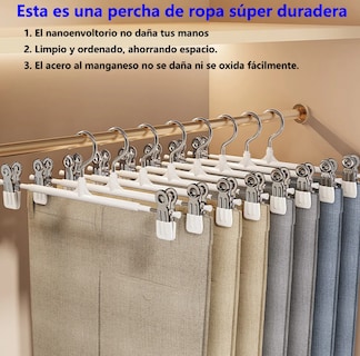 Foto 3 | Xtellar Set De 20 Perchas Ajustables De Acero Inoxidable - Elegancia Y Durabilidad Para Tu Ropa.