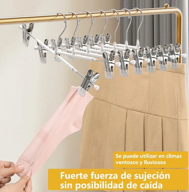 Foto 4 | Xtellar Set De 20 Perchas Ajustables De Acero Inoxidable - Elegancia Y Durabilidad Para Tu Ropa.