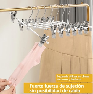 Foto 4 | Xtellar Set De 20 Perchas Ajustables De Acero Inoxidable - Elegancia Y Durabilidad Para Tu Ropa.