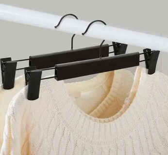 Foto 3 | Conjunto De Ganchos De Metal Cromado Xtellar Para Pantalones Con Pinzas - Paquete De 10
