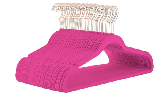 Foto 3 pulgar | Ganchos Xtellar Para Ropa De Terciopelo Premium - 50 Unidades - Diseño Dorado Giratorio De 360°, Antideslizant