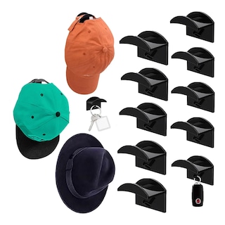 Foto 2 | Gancho Organizador De Gorras Para Pared 10 Piezas Lab.g Negro