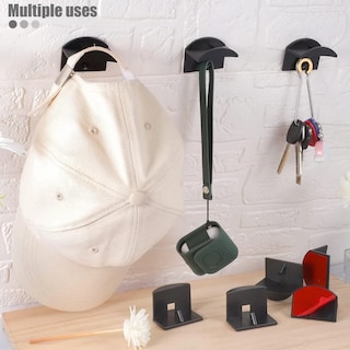 Foto 3 | Gancho Organizador De Gorras Para Pared 10 Piezas Lab.g Negro