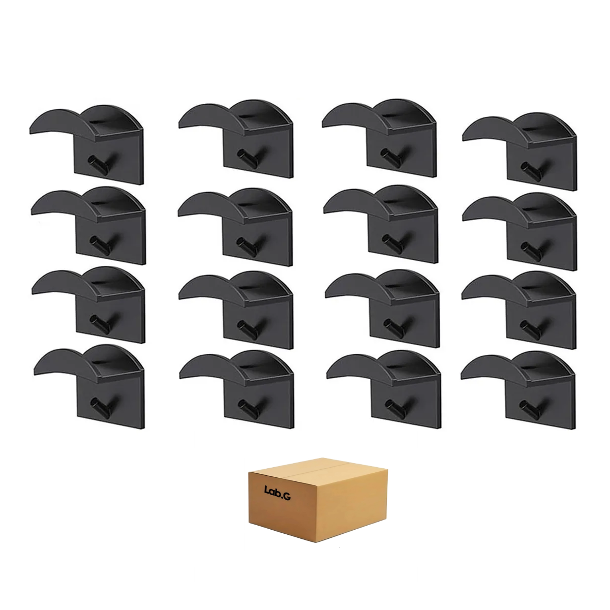 Foto 2 pulgar | Gancho Organizador De Gorras Para Pared  16 Pzs. Lab.g Negro