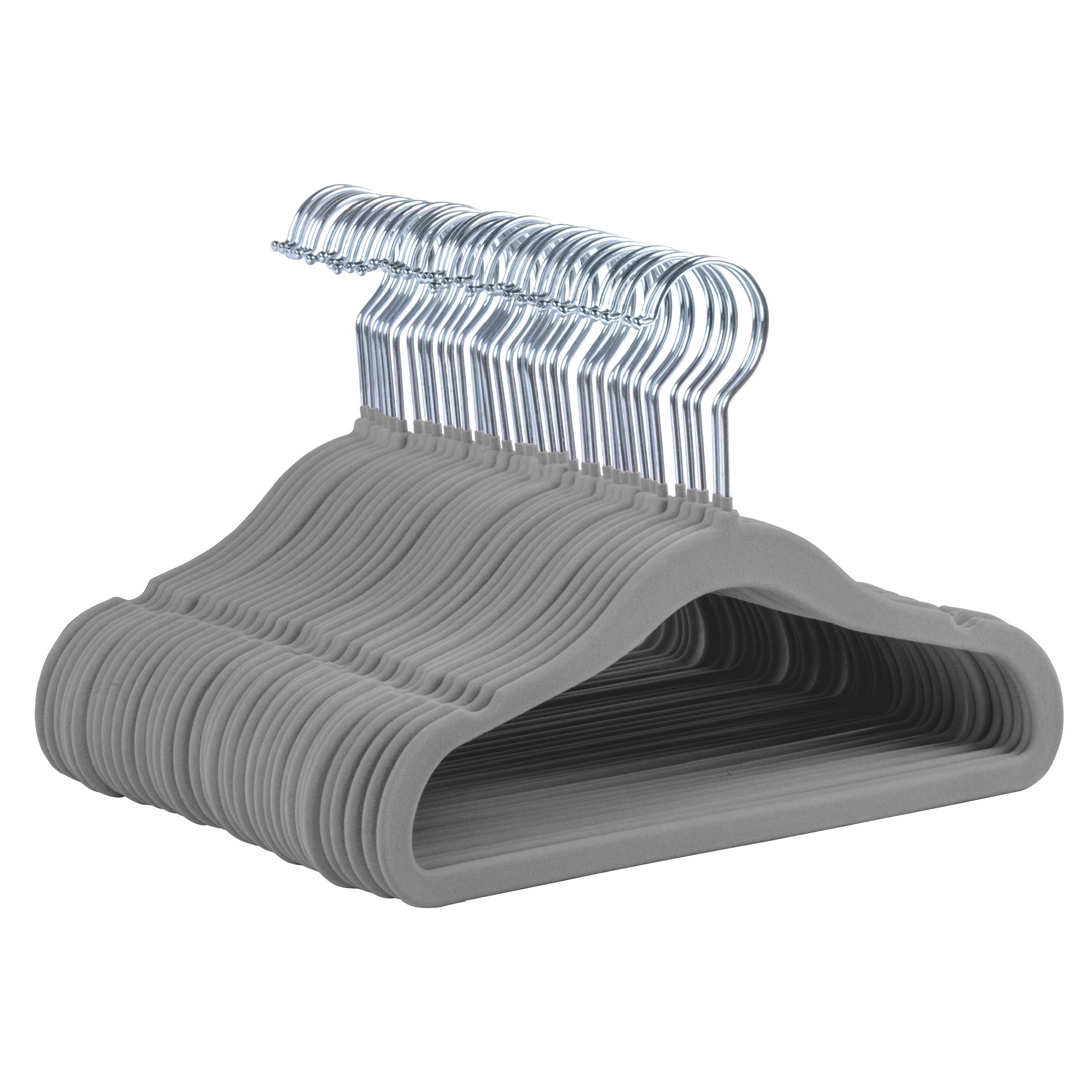 Foto 7 pulgar | Magmalife 50 Ganchos Para Ropa De Bebé  Terciopelo Gris  29 Cm  Con Gancho 360° Antideslizante