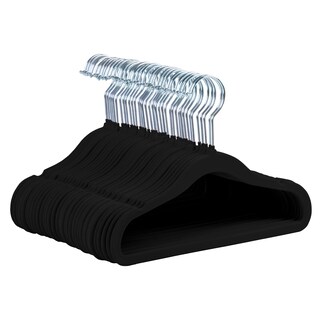Foto 6 | Magmalife 50 Ganchos Para Ropa De Bebé Terciopelo Negro 29 Cm Con Gancho 360° Antideslizante