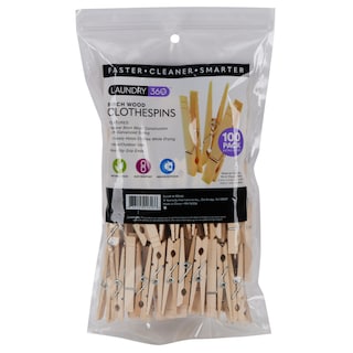 Foto 2 | Pinzas Para Ropa Laundry 360 Extra Grandes De Madera Paquete De 100 - Venta Internacional.
