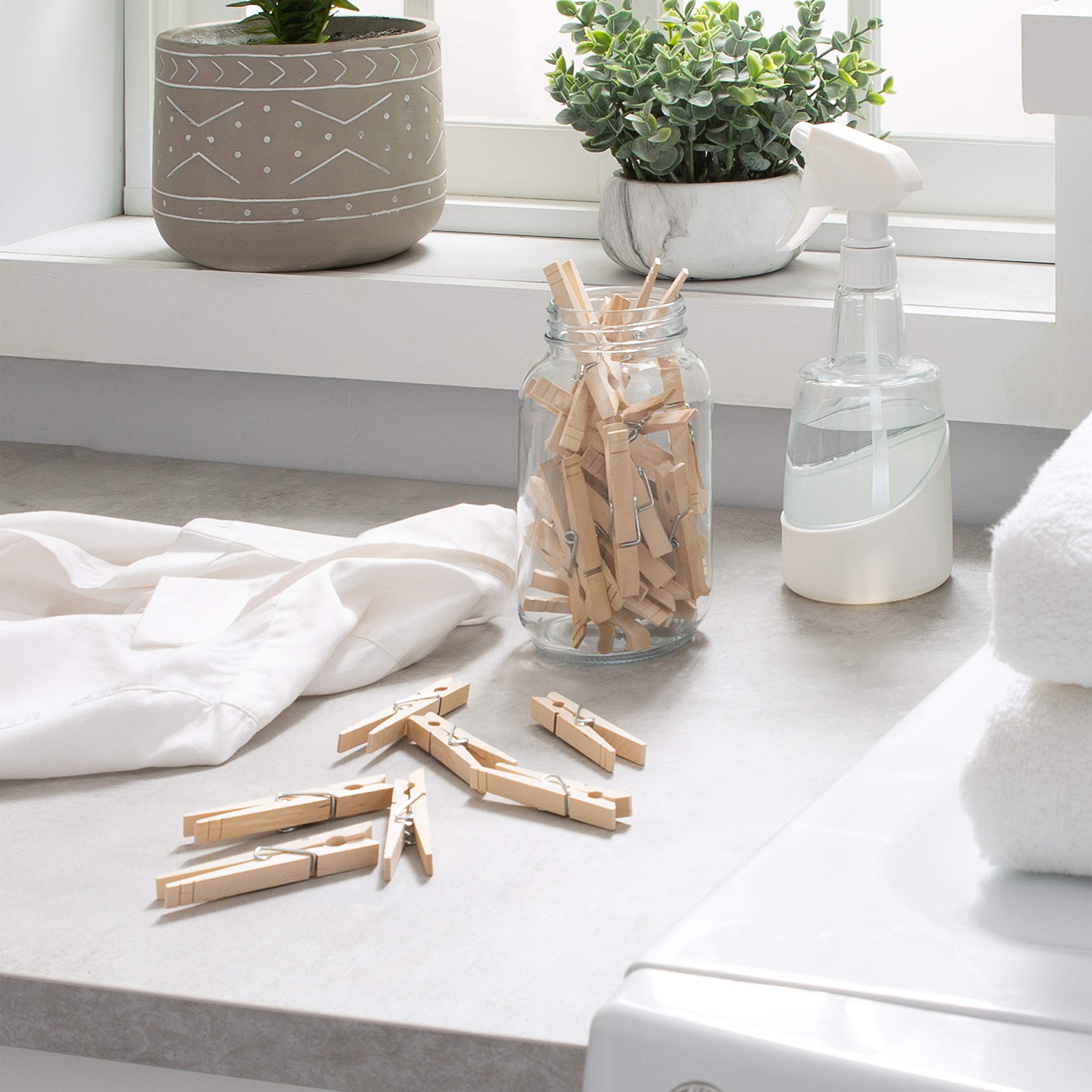 Foto 4 pulgar | Pinzas Para Ropa Laundry 360 Extra Grandes De Madera  Paquete De 100 - Venta Internacional.