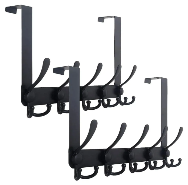 Foto 2 pulgar | Juego De 2 Percheros Xtellar De Acero Inoxidable Con 5 Ganchos Para Puerta - Elegancia Y Organización En Tus Espacios