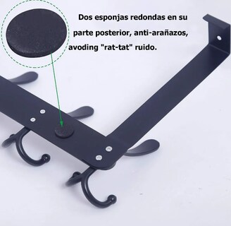 Foto 4 | Juego De 2 Percheros Xtellar De Acero Inoxidable Con 5 Ganchos Para Puerta - Elegancia Y Organización En Tus Espacios