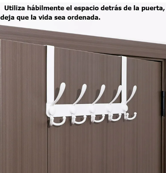Foto 5 pulgar | Juego De 2 Percheros Xtellar De Acero Inoxidable Con 5 Ganchos Para Puerta - Elegancia Y Organización En Tus Espacios