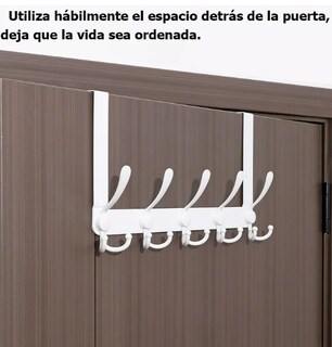 Foto 4 | Juego De 2 Percheros Xtellar De Acero Inoxidable Con 5 Ganchos Para Puerta - Elegancia Y Organización En Tus Espacios