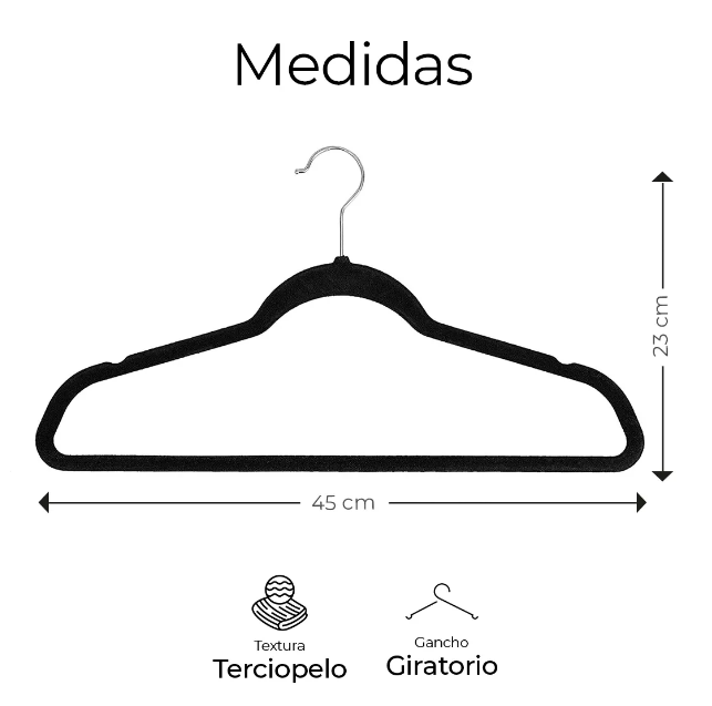 Foto 3 pulgar | Xtellar Ganchos De Terciopelo Premium Antideslizantes Para Ropa De Lujo  Paquete De 50