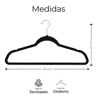 Foto 2 | Xtellar Ganchos De Terciopelo Premium Antideslizantes Para Ropa De Lujo Paquete De 50