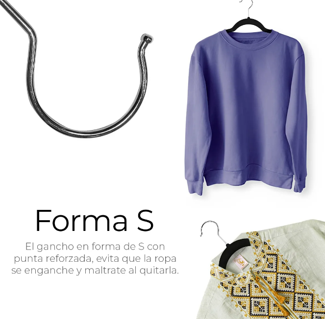 Foto 5 pulgar | Xtellar Ganchos De Terciopelo Premium Antideslizantes Para Ropa De Lujo  Paquete De 50
