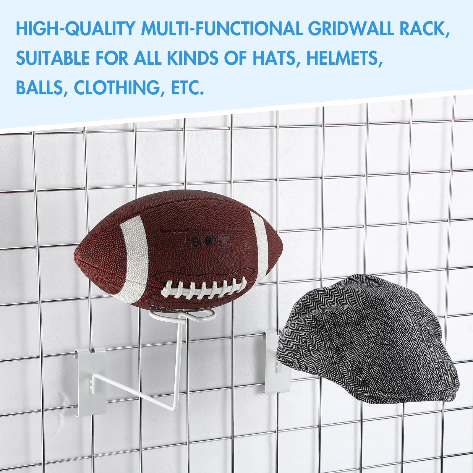 Foto 2 | Expositor De Sombreros Blulu Para Gridwall De Metal Para Sombreros Y Cascos  6 Unidades - Venta Internacional.