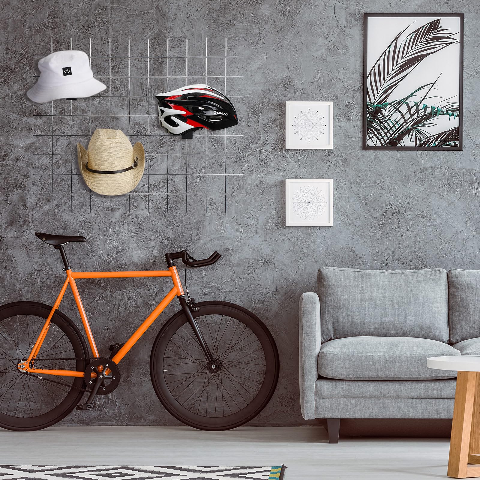 Foto 7 | Expositor De Sombreros Blulu Para Gridwall De Metal Para Sombreros Y Cascos  6 Unidades - Venta Internacional.