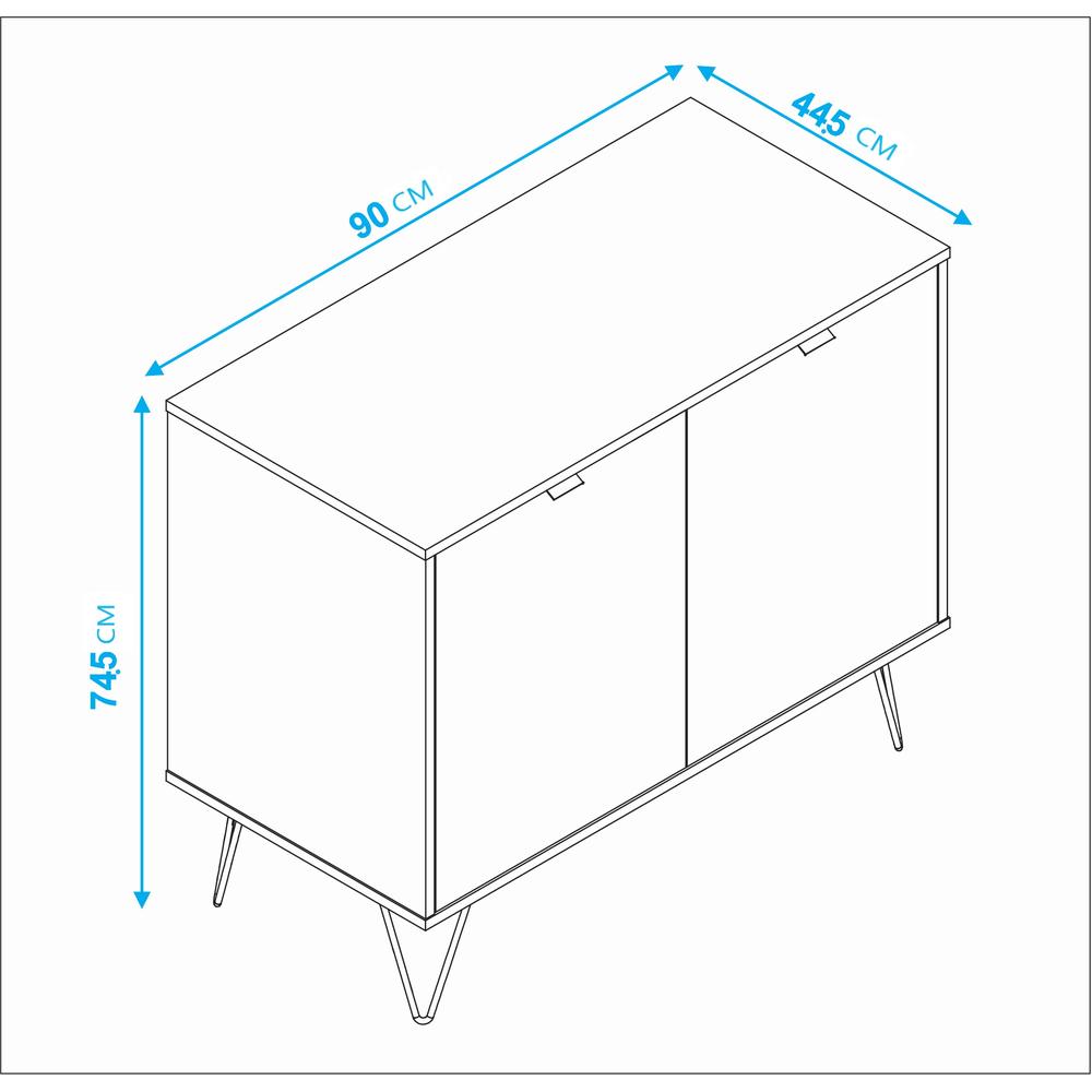 Foto 8 pulgar | Modular Credenza Ibiza Midtown Concept Estilo Bufetera 2 Puertas color Blanco