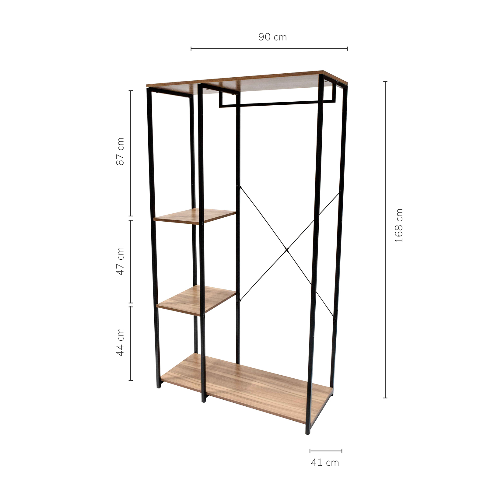 Foto 5 pulgar | Perchero Rack Top Living Closet Negro