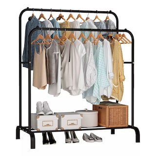 Foto 1 | Rack Metálico Armable Green Apple para Ropa Negro 147 x 110 x 42 cm
