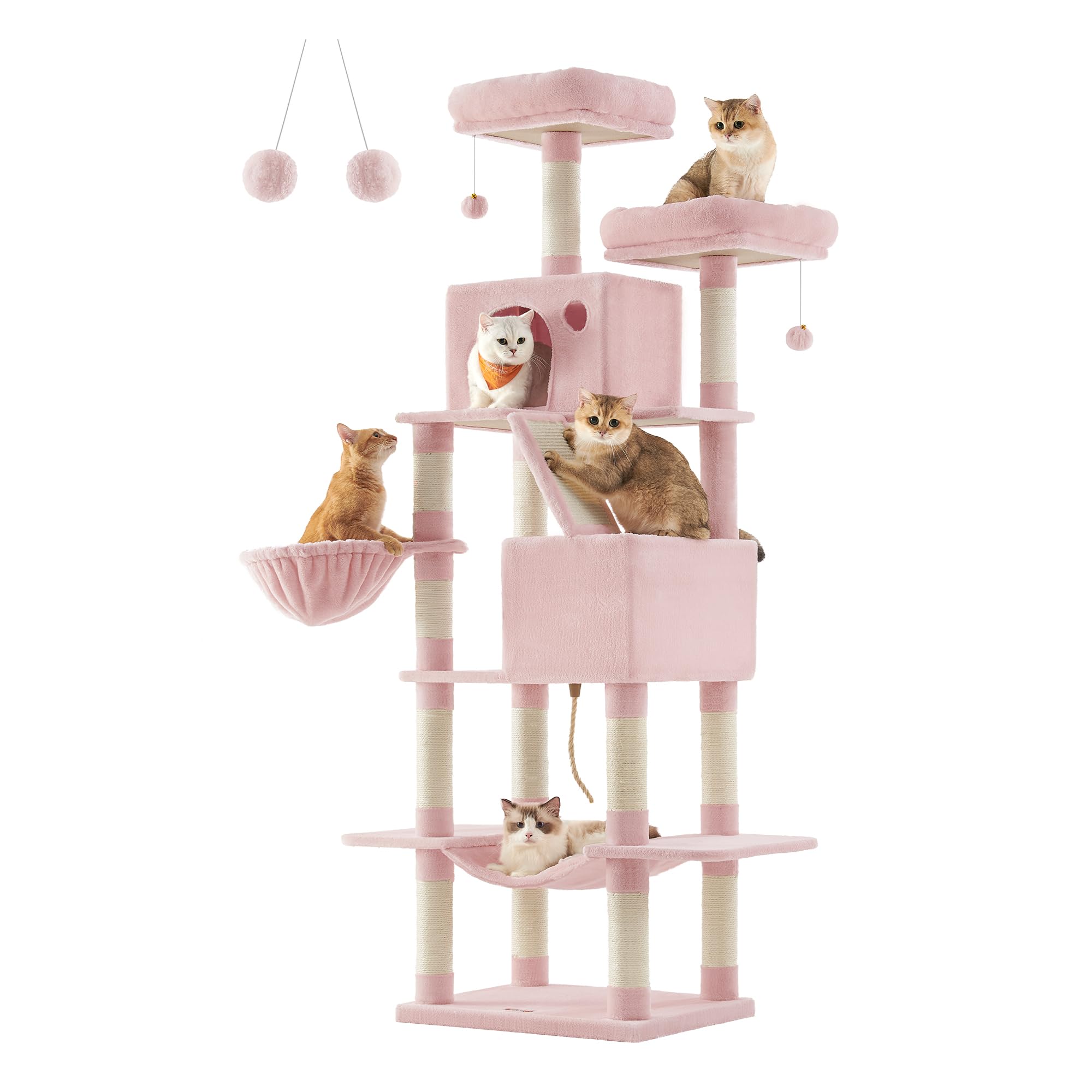 Árbol Para Gatos Feandrea Jelly Pink Upct190p01 206 Cm Con 13 Postes